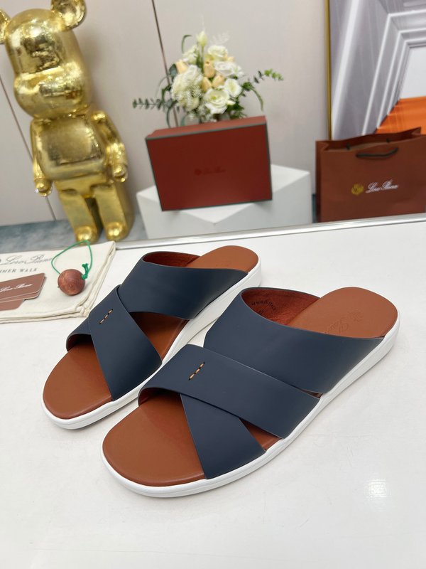 로로피아나 수입 실크 송아지 가죽 샌들 001-213955