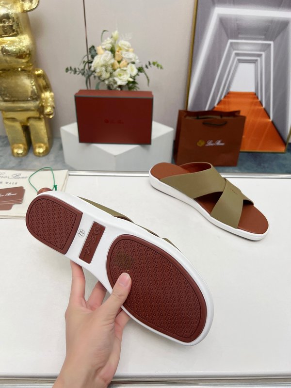 로로피아나 수입 실크 송아지 가죽 수제 샌들 001-213965