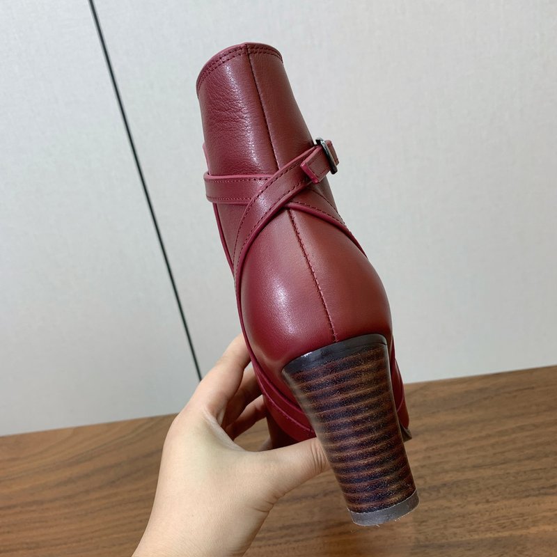 로로피아나 소가죽 하이힐 앵클부츠 001-213973