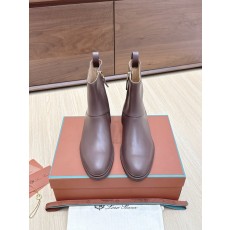 심플 빈티지 사이드 지퍼 플랫 앵클부츠 001-213976