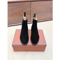 심플 빈티지 사이드 지퍼 플랫 부츠 001-213994