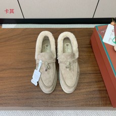 로로 피아나 양모 칼라 로퍼 슈즈 001-214059
