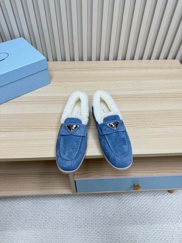 프라다 가을 겨울 울 칼라 로퍼 001-214087