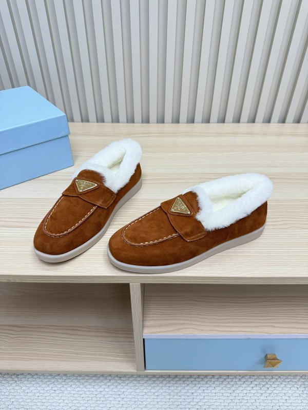 프라다 가을 겨울 울 칼라 로퍼 001-214092