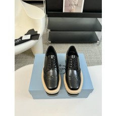 프라다 두꺼운 밑창 레이스 브로구 플랫폼 슈즈 001-214132
