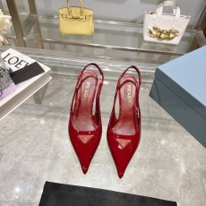 프라다 뾰족한 발가락 페이던트 하이힐 샌들 001-214248