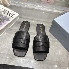 프라다 양피 통근용 가죽 밑창 슬리퍼 001-214271