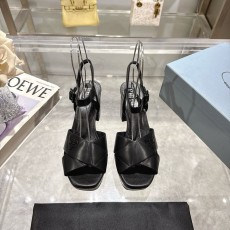 프라다 봄여름 신상 자수 로마 플랫폼 샌들 001-214274