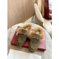 구찌 여성용 말衔扣 울 뮬 001-214484