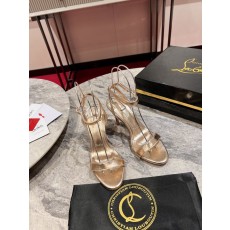 셉터 샌들 블랙 카프스킨 스트랩 하이힐 001-214597