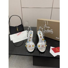 루부탱 거울 광택 페이턴트 원 스트랩 하이힐 001-214637