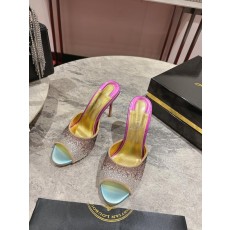 오픈 토 라인스톤 하이힐 뮬 001-214650