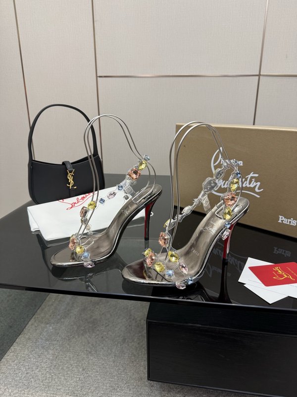 루부탱 거울 광택 페이턴트 원 스트랩 힐 001-214654