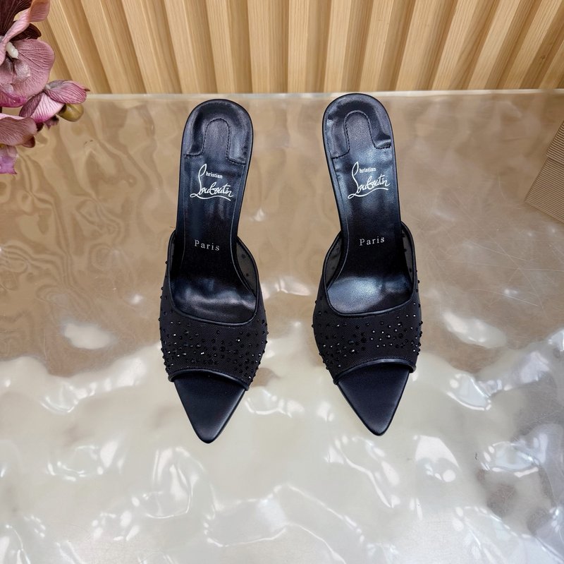 레드솔 장미 스팽글 메쉬 하이힐 001-214672