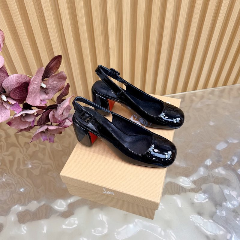 레드솔 장미 크리스탈 에나멜 하이힐 001-214681