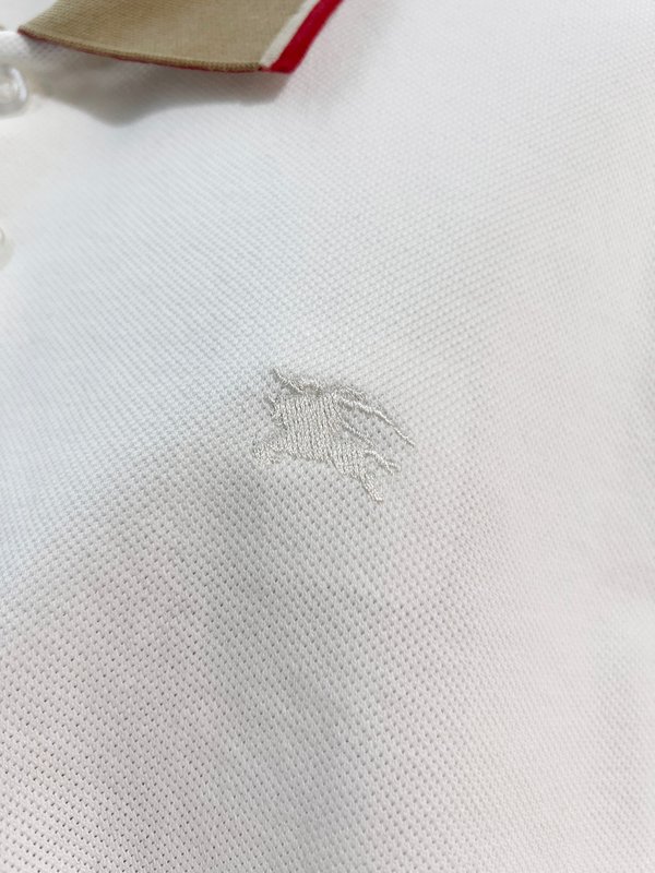 버버리 클래식 컬러 블록 칼라 반팔 폴로 셔츠 001-214769