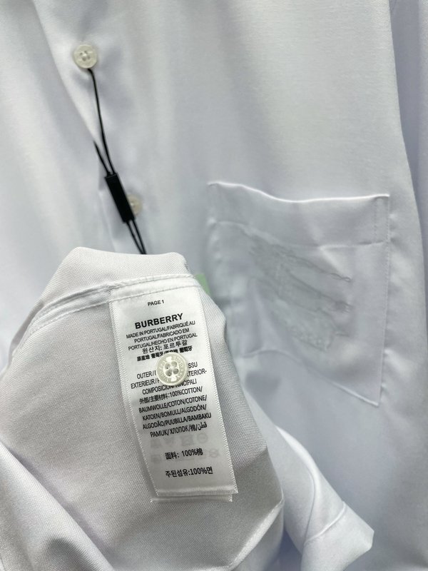 버버리 심플 엠블로더리 롱슬리브 셔츠 001-214997