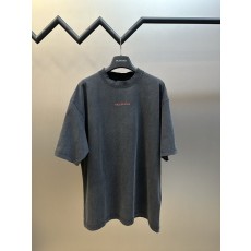 발렌시아가 레터 자수 반팔 티셔츠 001-215229