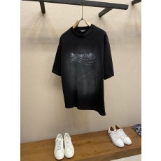발렌시아가 워싱 빈티지 프린팅 루즈핏 티셔츠 001-215255