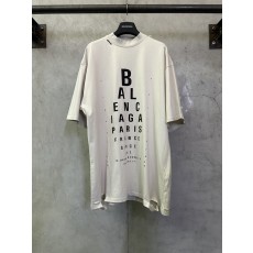 발렌시아가 시력표 프린트 데스트럭처드 반팔 티셔츠 001-215262