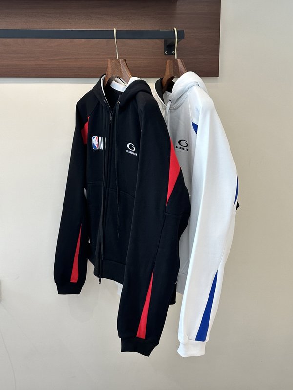 발렌시아가 NBA 콜라보 플리스 후드 자켓 001-215280