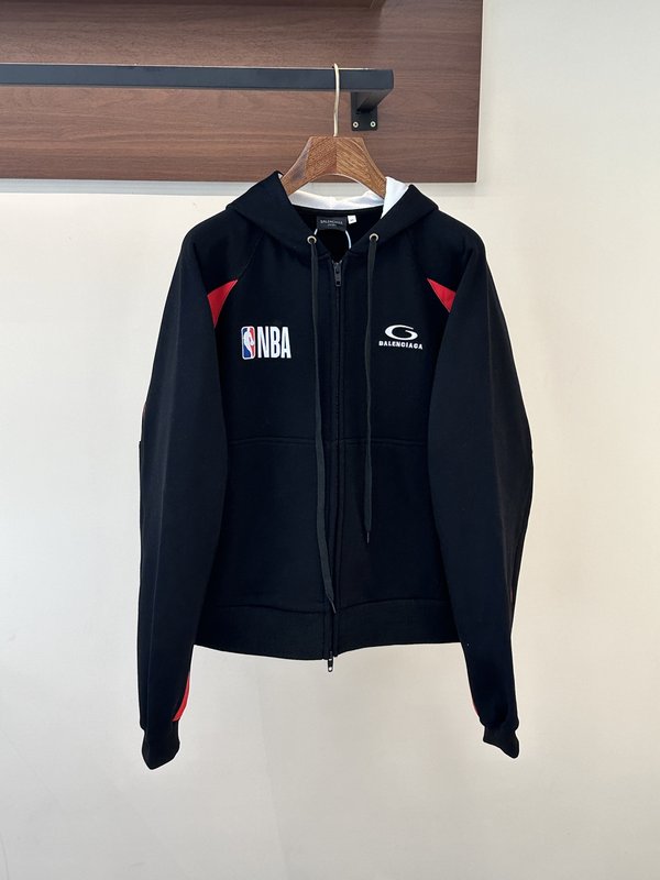 발렌시아가 NBA 콜라보 플리스 후드 자켓 001-215280