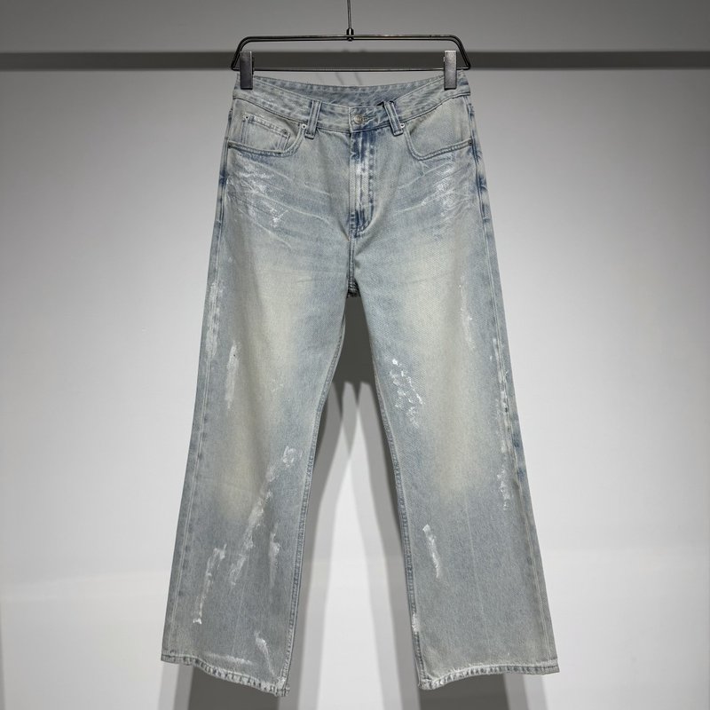 발렌시아가 핸드페인팅 루즈핏 데님 팬츠 001-215292