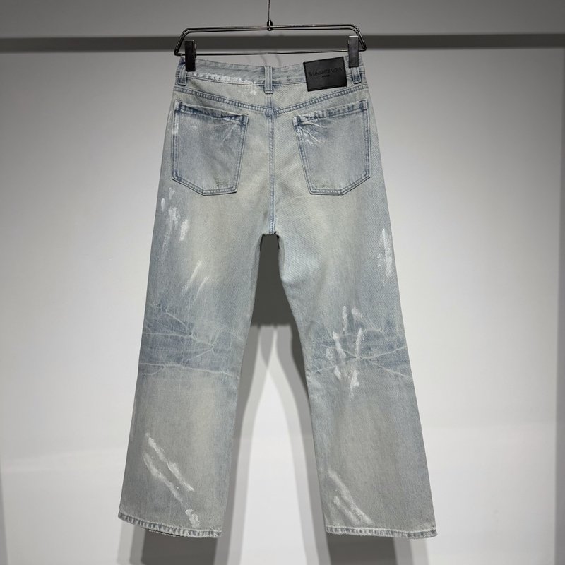 발렌시아가 핸드페인팅 루즈핏 데님 팬츠 001-215292