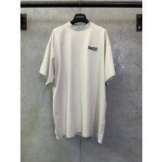 발렌시아가 클래식 콜라 웨이브 로고 자수 반팔 티셔츠 001-215298