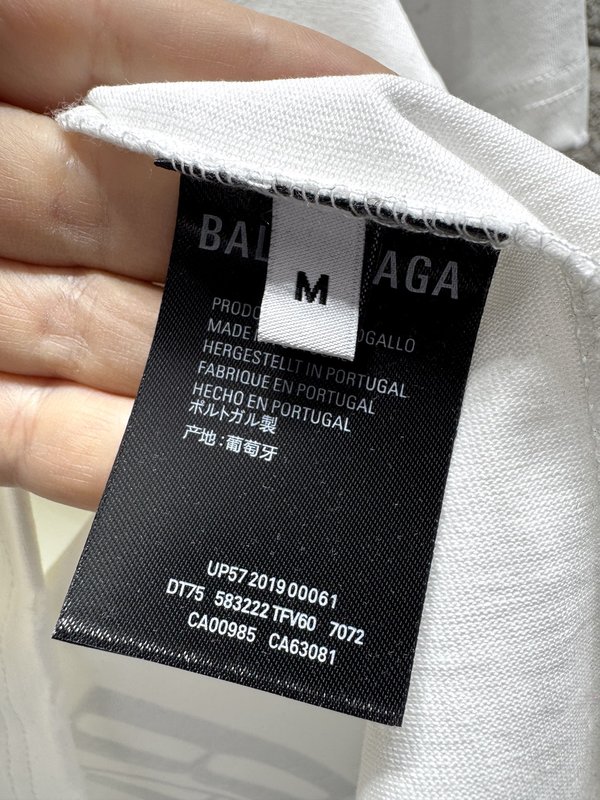 발렌시아가 프린트 레터 루즈핏 반팔 티셔츠 001-215302