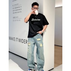 발렌시아가 양면 열전사 면 티셔츠 001-215319