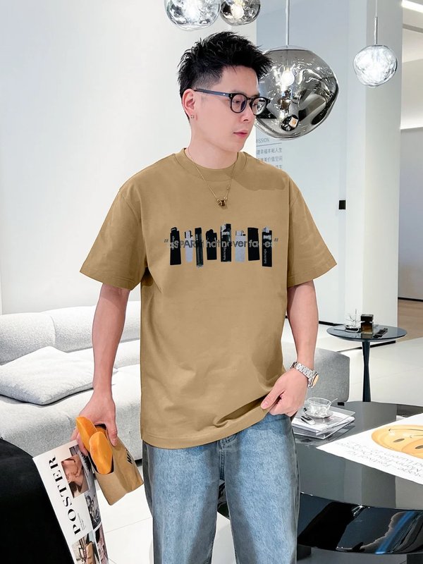 발렌시아가 유니섹스 순면 반팔 티셔츠 001-215321