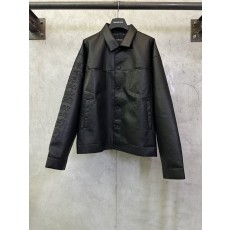 발렌시아가 싱글버튼 드롭숄더 레더 자켓 001-215329