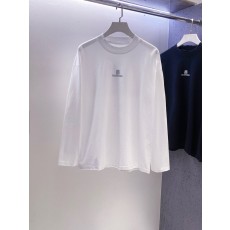 발렌시아가 스타일 로고 프린트 손상 디자인 롱슬리브 티 001-215368