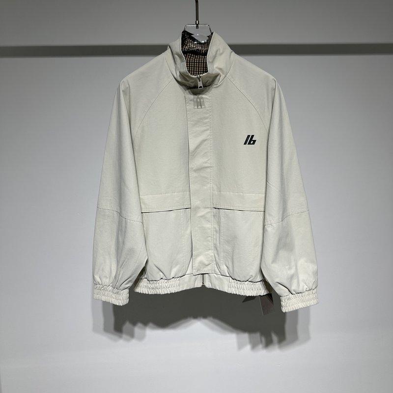 발렌시아가 베이지 체크 리버시블 자켓 001-215383