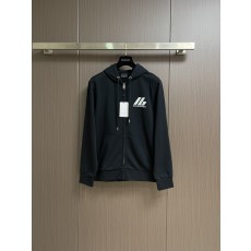 발렌시아가 로고 프린트 지퍼 후드 티셔츠 001-215388