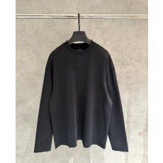 발렌시아가 로고 자수 긴팔 티셔츠 001-215403
