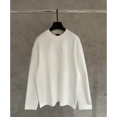 발렌시아가 로고 자수 긴팔 티셔츠 001-215404