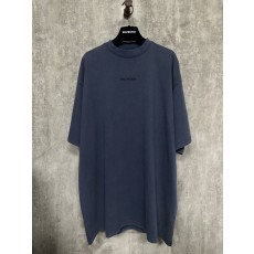 발렌시아가 클래식 로고 자수 반팔 티셔츠 001-215407