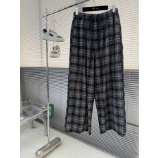 발렌시아가 앞뒤 패치워크 체크 팬츠 001-215418