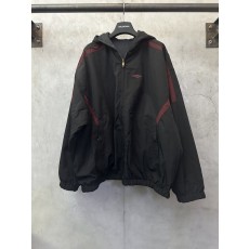발렌시아가 블랙 레드 양면 착용 지퍼 자켓 001-215432