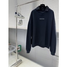 발렌시아가 가짜 두 조각 칼라 라운드 넥 스웨트셔츠 001-215434