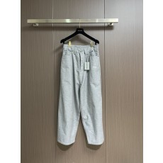 발렌시아가 코튼 데님 후드 티 팬츠 세트 001-215436