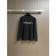 발렌시아가 자수 로고 반목 니트 티셔츠 001-215444