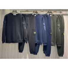 스톤아일랜드 클래식 패치 로고 라운드넥 세트 001-215674