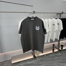 스톤 아일랜드 라운드 넥 반팔 티셔츠 유니섹스 루즈핏 001-215680