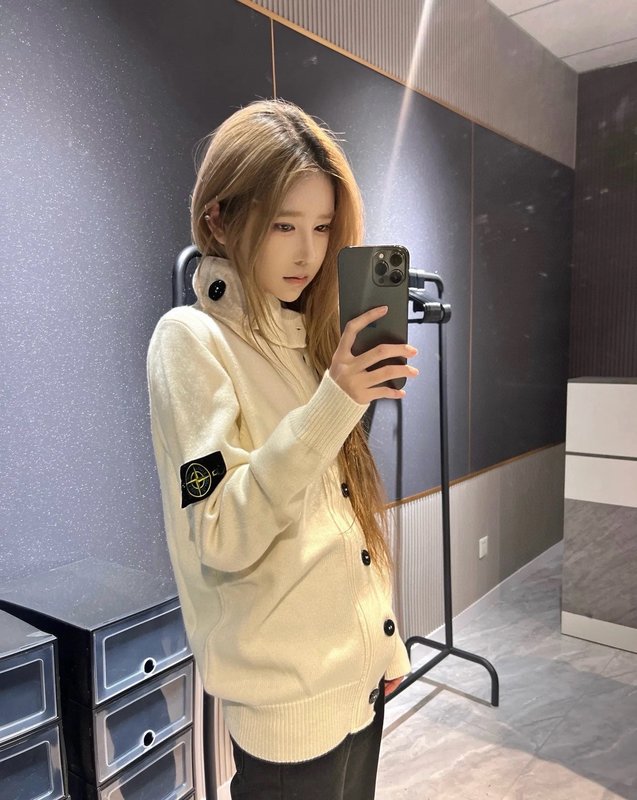 스톤아일랜드 니트 울 혼방 카디건 자켓 001-215698