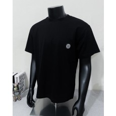 스톤아일랜드 클래식 엠블럼 라운드넥 반팔 티셔츠 001-215724