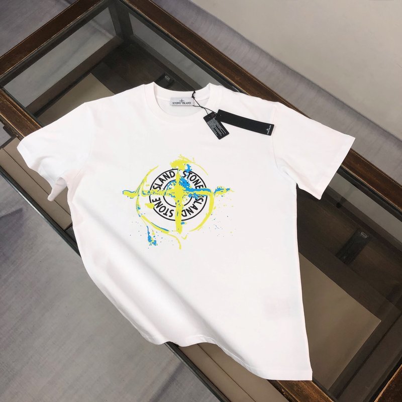 스톤아일랜드 트렌디 프린트 반팔 티셔츠 001-215744