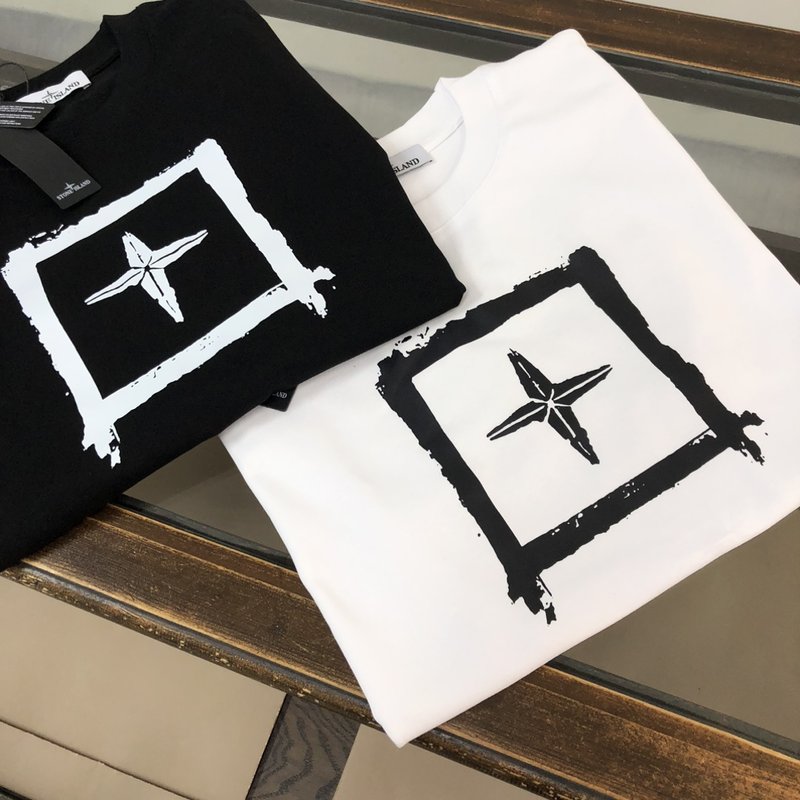 스톤아일랜드 커플룩 순면 반팔 티셔츠 001-215749